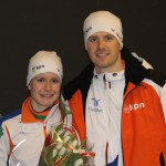 Yara van Kerkhof zilver en Freek van der Wart brons op Nk Shorttrack 2014 IMG_0952